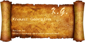 Knausz Georgina névjegykártya