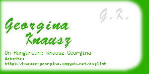 georgina knausz business card